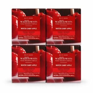 White Barn Bath & Body Works Winter Candy Apple Wallflowers Refill 4 Boxes Lot 8
